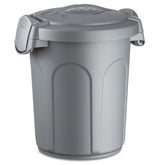Mülltonne Futtertonne mit verschließbarem Deckel silber - 8 Liter - Windeleimer Müllbehälter Aufbewahrung Mülltrennung Lebensmittelecht Futterbehälter Oskartonne