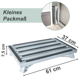 Caravan Trittstufe Klappbare Stufe 72x61x23 cm aus Stahl bis zu 150kg belastbar mit Anti-Rutsch-Trittfläche Einstiegshilfe Einzeltritt Faltbar Wohnwagen Wohnmobil Fußbank Trittleiter
