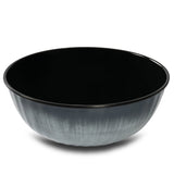 Melamin Salatschüssel - Jesolo Grau Steingutoptik Ø27cm 3,5 Liter Spülmaschinengeeignet Campinggeschirr Servierschüssel Camping Outdoor Garten Obst Schale Rund modernes Melamingeschirr Schüssel
