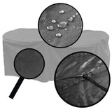 Schutzhülle für Rattan 3 Sitzer Sofa Bank - 220 x 80 x 80 cm - schwarz - 600D Polyester wasserdicht - Abdeckung Gartenbank