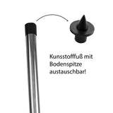 Stahl Aufstellstange Zeltstange - mit Spitze - Teleskopstange 170-260 cm - Ø22-19mm | Tarpstange - Sonnensegel