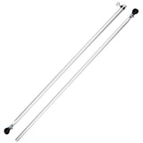 Aluminium Verandastange Zeltstange - mit 2x Klemmen - teleskopierbar 120-215 cm - Ø22/19mm | 2 Teile leicht stabil Ersatz Gestänge Zelt Vorzelt Teleskopstange Dachauflagestange Camping