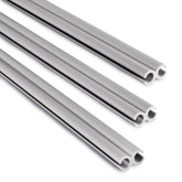 3x Doppel-Kederschiene zu 1 Meter Kederleiste - 8mm (passend für 5-7mm Keder) - Kunststoff Leiste für Wohnwagen Wohnmobil Reisemobil - Zuschneidbar - grau