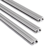 3x Doppel-Kederschiene zu 1 Meter Kederleiste - 8mm (passend für 5-7mm Keder) - Kunststoff Leiste für Wohnwagen Wohnmobil Reisemobil - Zuschneidbar - grau