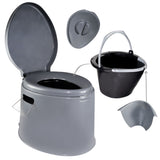 Campingtoilette mit Deckel und Papierhalterung herausnehmbarem Toiletteneimer