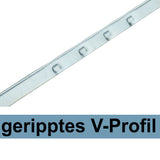 10 Stück Stahl Hering 23 cm - gerippter V-Profil - Sandhering Zelthering weiche feuchte Boden Zeltnagel Zeltpflock Erdspieß Camping Zubehör Outdoor Set