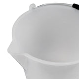 Eimer mit Ausguss und Metall-Henkel - 9-12-17 Liter - weiß - LDPE-Kunststoff - Skala lebensmittelgeeignet - Haushaltseimer Wassereimer Haushalt Küche Bad Camping