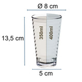 Melamin Geschirr Set Adria Blue für 4 Personen - 16 Teile Blau - mit blauem Trinkglas 400 ml aus Acryl Steingutoptikgeschirr