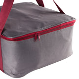 Aufbewahrungstasche 32x32x17cm rau-weinrot - Keder-Nahtverstäkung - Reißverschluß Futter - 2 Henkel - Tragetasche Campingzubehör - Schutzhülle - Utensilientasche Tasche für Melamingeschirr Outdoor