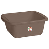 2x Schüssel 10 Liter rechteckig 39x34x15 cm Braun - Universal Haushaltsschüssel Waschschüssel Küchenschüssel Spülschüssel Kunststoff Fußbad Pflege - nestbar