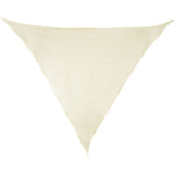 Sonnensegel 5 m dreieckig - creme - Sonnenschutz atmungsaktiv - UV-Schutz Garten Terasse Camping