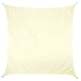 Sonnensegel 3x3 quadratisch - creme - Sonnenschutz wasserabweisend - UV-Schutz Garten Terasse Camping