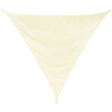 Sonnensegel 3 m dreieckig - creme - Sonnenschutz wasserabweisend - UV-Schutz Garten Terasse Camping
