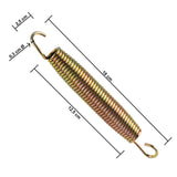 50x Trampolin Feder - 18 cm lang - mit 2 Haken - Federstahl D-3 mm - 180 mm verzinkt