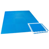 Poolunterlegmatte aus EVA in Blau - 0,5cm dick - 50x50cm - passend für spezielle Poolgrößen - Stecksystem in Puzzleform