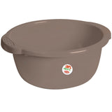 4x Schüssel 9 Liter rund D-35x15 cm Braun - Haushaltsschüssel Waschschüssel Universal Küchenschüssel Spülschüssel Kunststoff Fußbad Pflege - nestbar