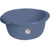 4x Schüssel 9 Liter rund D-35x15 cm Blau - Haushaltsschüssel Waschschüssel Universal Küchenschüssel Spülschüssel Kunststoff Fußbad Pflege - nestbar