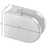 16x Edelstahl Glashalter halbrund für 8 mm Glas - Glasklemme rund für Rundrohre Geländer Sicherung