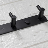 Hakenleiste mit 6 Pin-Haken - Edelstahl Garderobe - Wandhaken zum Bohren Silber
