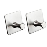 2x Wandhaken - 3M selbstklebend - Edelstahl Haken - Handtuchhaken ohne Bohren  Wandhalterung universal Huthaken Klebehaken