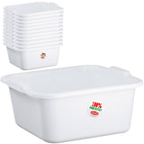 12x Schüssel 16 Liter quadratisch 38x37x18 cm weiß - aus PP-Kunststoff - Universal Haushaltsschüssel Waschschüssel Küchenschüssel Spülschüssel Kunststoff Fußbad Pflege - nestbar