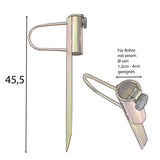 Erdspieß Sonnenschirmhalter 46 cm lang - Stahl Anker - Rasendorn Bodenanker für Schirme, Wäschespinne, Zaunpfosten