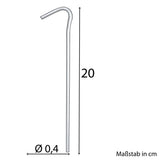 Heringe Zelthering 20 cm lang Felsnagel Steinnagel Erdnagel Stahl Nagel Zeltnagel Zeltpflock Bodennagel Erdspieß