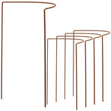 Pflanzenstütze Staudenstütze halbrund Edelrost - Ø 38 cm - 100 cm hoch aus 5mm unbehandeltem Stahldraht - Rost Roheisen Für den Garten - Metall - Buschstütze - Staudenstütze Pflanzbogen Staudenhalter Rankhilfe Pflanzenring