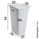 Wäschekorb 36 Liter schmal - Rattanoptik mit Deckel - Wäschesammler mit Löcher 39x29x54cm Wäschebox Wäschesortierer Haushaltskorb Korb Haushalt Kunststoff Wäschetruhe Wäschetonne Wäschesack