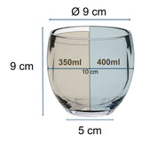 6x Campingglas aus Acryl 400ml - Weinglas ohne Stiel Acrylglas Wasserglas Kunststoff Camping Garten Echtglasoptik Picknick Becher Kinder Senioren Longdrink Coktail