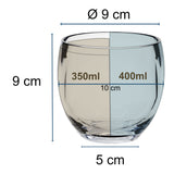 6x Halloween Party-Glas aus Acryl 400ml Orange - Tischdeko Acrylglas Kunststoff Wasserglas Garten Echtglasoptik Picknick Becher Kinder Senioren Longdrink Coktail