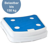 Caravan Trittstufe 48x38x10 cm Halbe Stufe aus Kunststoff bis zu 150kg belastbar mit Anti-Rutsch-Trittfläche Einstiegshilfe Einzeltritt Faltbar Wohnwagen Wohnmobil Fußbank Trittleiter