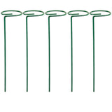 Pflanzenstütze mit Blumenring 60 cm hoch - Ring Ø6,5 cm - aus 4mm kunststoffummantelten Draht - Grün Single Stem - Metall - Blumenstütze Buschstütze - Staudenstütze - Blumenhalter Rankhilfe Pflanzenring Zimmerpflanzen