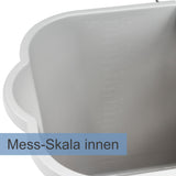 Wringeimer mit Siebaufsatz, Ausguss und Metall-Henkel - 12 Liter - grau - Rechteckig - Skala Putzeimer Wischeimer Wringeimer Eimer Haushaltseimer Wassereimer Wischmop-Eimer