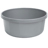 3 x Schüssel 8 Liter - rund- D-32x14cm - grau - Waschschüssel Spülschüssel Wasserschüssel Kunststoff Spüle Waschbecken Wanne Box - Abwaschschüssel