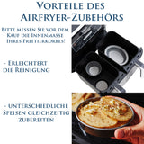Runde kleine Törtchenform Ø8,5x1,5 cm für die Heissluftfriteuse Air Fryer - klein Zubehör Einsatz Stahlblech antihaftbeschichtet bis 230°C Backform Backförmchen