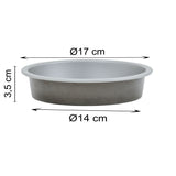Air Fryer Form 2 Stück  Ø17x3,5 cm runde Backform für die Heissluftfriteuse - klein Zubehör Einsatz Stahlblech antihaftbeschichtet bis 230°C Backform