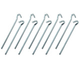 10 Stück Stahl Hering 23 cm - kantiges Profil Ø 7 mm -  Felsnagel Zelthering harter Boden Zeltnagel Zeltpflock Erdspieß Camping Zubehör Outdoor Set