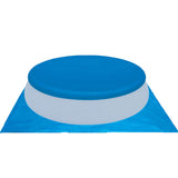 Poolabdeckung rund + Poolunterlage für Quick-up Pool D-244cm - 110g/qm PE - Wasserdicht - UV-stabil Abdeckung mit Fixierseil - Bodenfolie Bodenschutz Unterleg Bodenplane Planschbecken