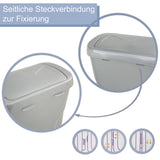 25 Liter Mülltonne Recyclingtonne 21x36x52cm mit abnehmbarem Druckdeckel - Schmal Recycling-Aufkleber Küche Mistkübel Trash Bin Groß Küchenabfalleimer Papiermülleimer