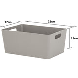 Ordnungsbox -  DINA5 - 25x17x11cm - 3,9 Liter - Schubladenorganizer Ordnungskorb Schublade - Organizerbox Ordnungssystem Kunststoff Aufbewahrung Bad Korb