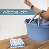 3x runde Schüsseln mit Tragegriff 16 Liter - Waschschüssel Spülschüssel 40 x 40 cm Aufbewahrung
