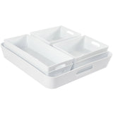 Schubladen Organizer Set 5 cm hoch - 7 Teile - 54x42 cm Boxen in 3 Größen - Ordnungssystem - Aufbewahrungsbox Box