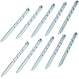 10 Stück Stahl Hering 23 cm - gerippter V-Profil - Sandhering Zelthering weiche feuchte Boden Zeltnagel Zeltpflock Erdspieß Camping Zubehör Outdoor Set