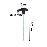 10 Stück Stahl Schraubhering 18 cm - Hering Zelthering Spiralhering harter oder weicher Boden Zeltnagel Zeltpflock Erdspieß Camping Zubehör Outdoor Set