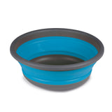 3x Faltbarer Schüssel - rund - 9 Liter - D-37,5x14 cm - gefaltet 5 cm - blau Waschschüssel Spülschüssel Wasserschüssel - Kunststoff Spüle