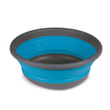 Faltbarer Schüssel - rund - 9 Liter - D-37,5x14 cm - gefaltet 5 cm hoch - blau Waschschüssel Spülschüssel Wasserschüssel - Kunststoff Spüle