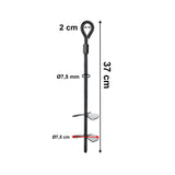 5 Stück Telleranker 37 cm Bodenanker mit Einschraubhilfe Spirale Spiralhering Spiralbodenpfahl mit 2 Spiraltellern Outdoor Hund Erdanker
