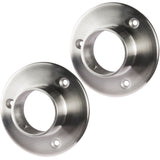 2 STÜCK Edelstahl Flansch für 42,4 mm Rohre - V2A Fitting für Geländer Handlauf Balkon gebürstet