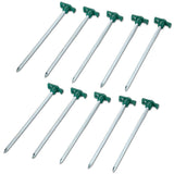 10 Stück Stahl Hering 25 cm - rundes Profil Ø8mm -  Felsnagel Zelthering harter Boden Zeltnagel Zeltpflock Erdspieß Camping Zubehör Outdoor Set